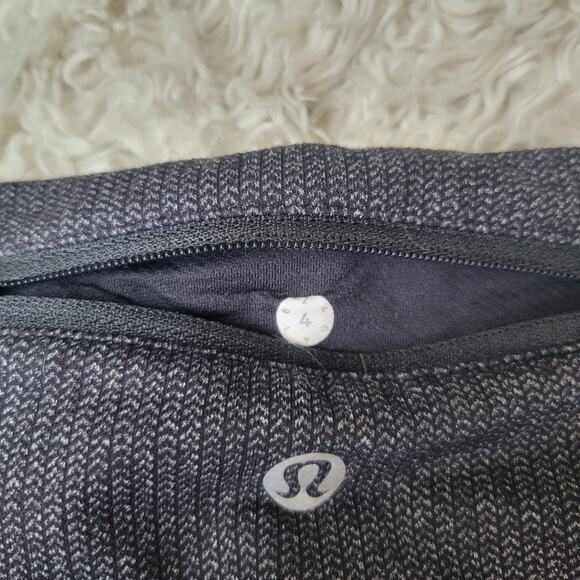Lululemon Speed Tight V Power Luxtreme Variegated Knit Black Heathered Black 4 - Picture 8 of 8